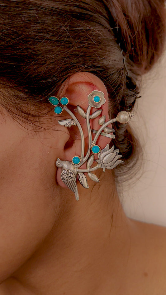 Spring Floral Cuff Earrings