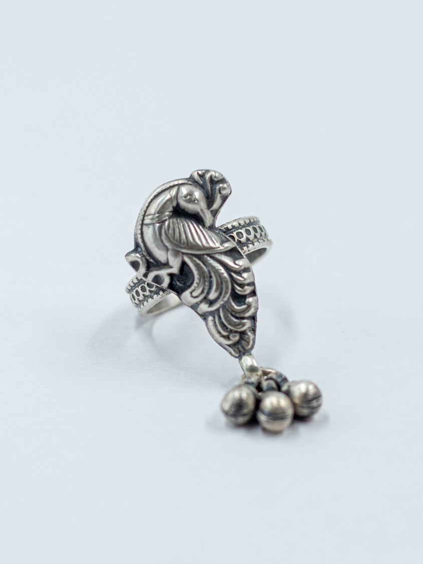 Peacock Ghungroo Ring