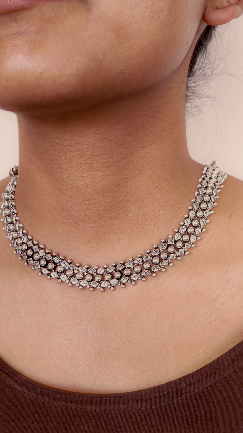 Small Diamond Belted Necklace