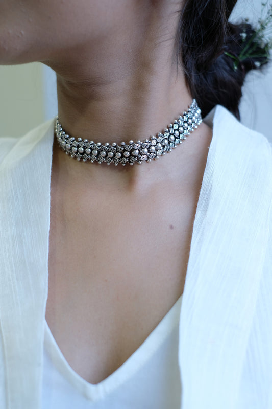 Small Diamond Belted Necklace