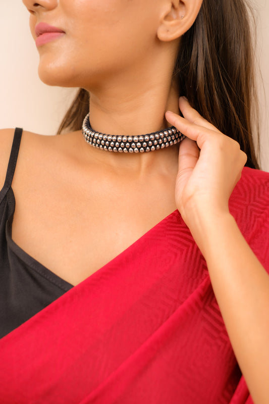 Three Layer Ball Thread Choker