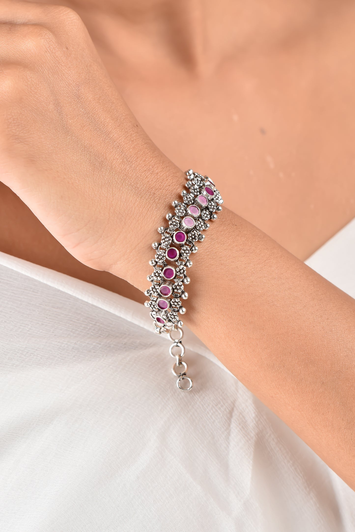 Red Stone Belted Bracelet