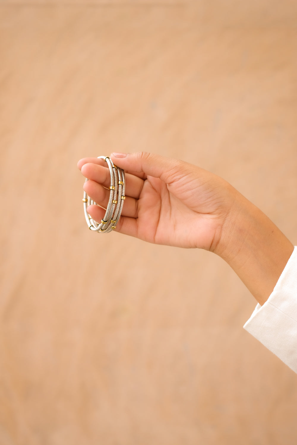 Two Tone Intrinsic Bangle