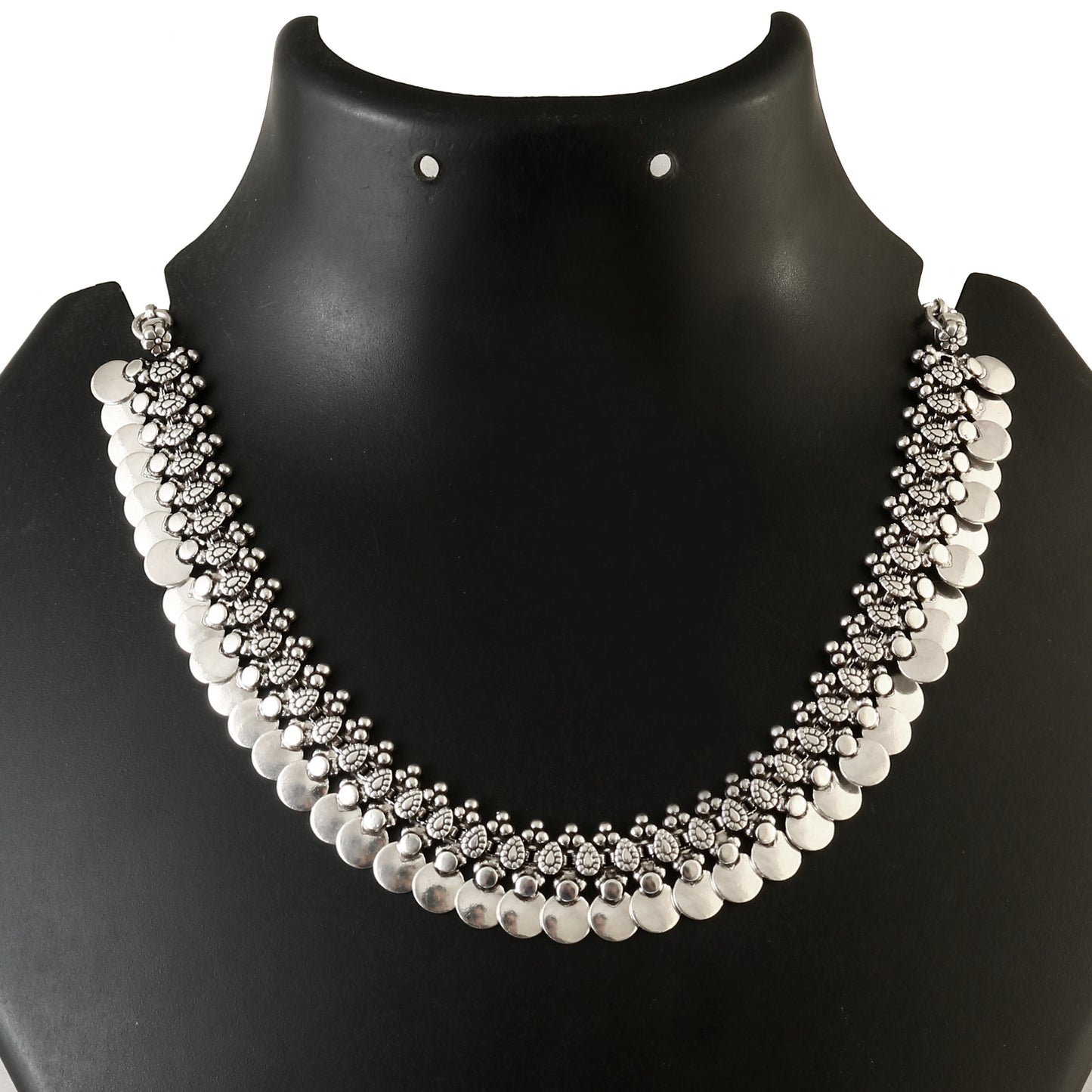 Silver Flat Coin Necklace