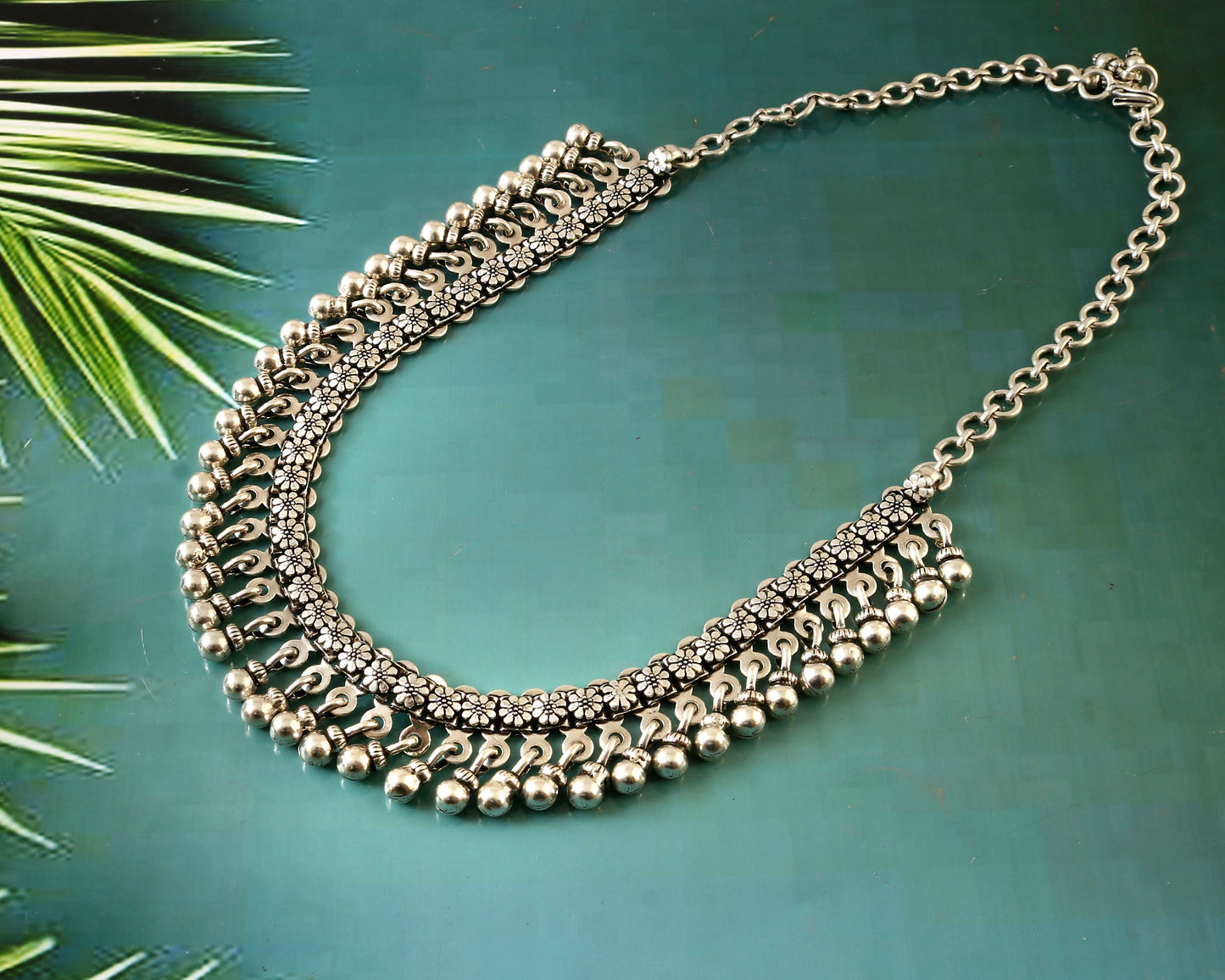 Floral Ghungaru Necklace