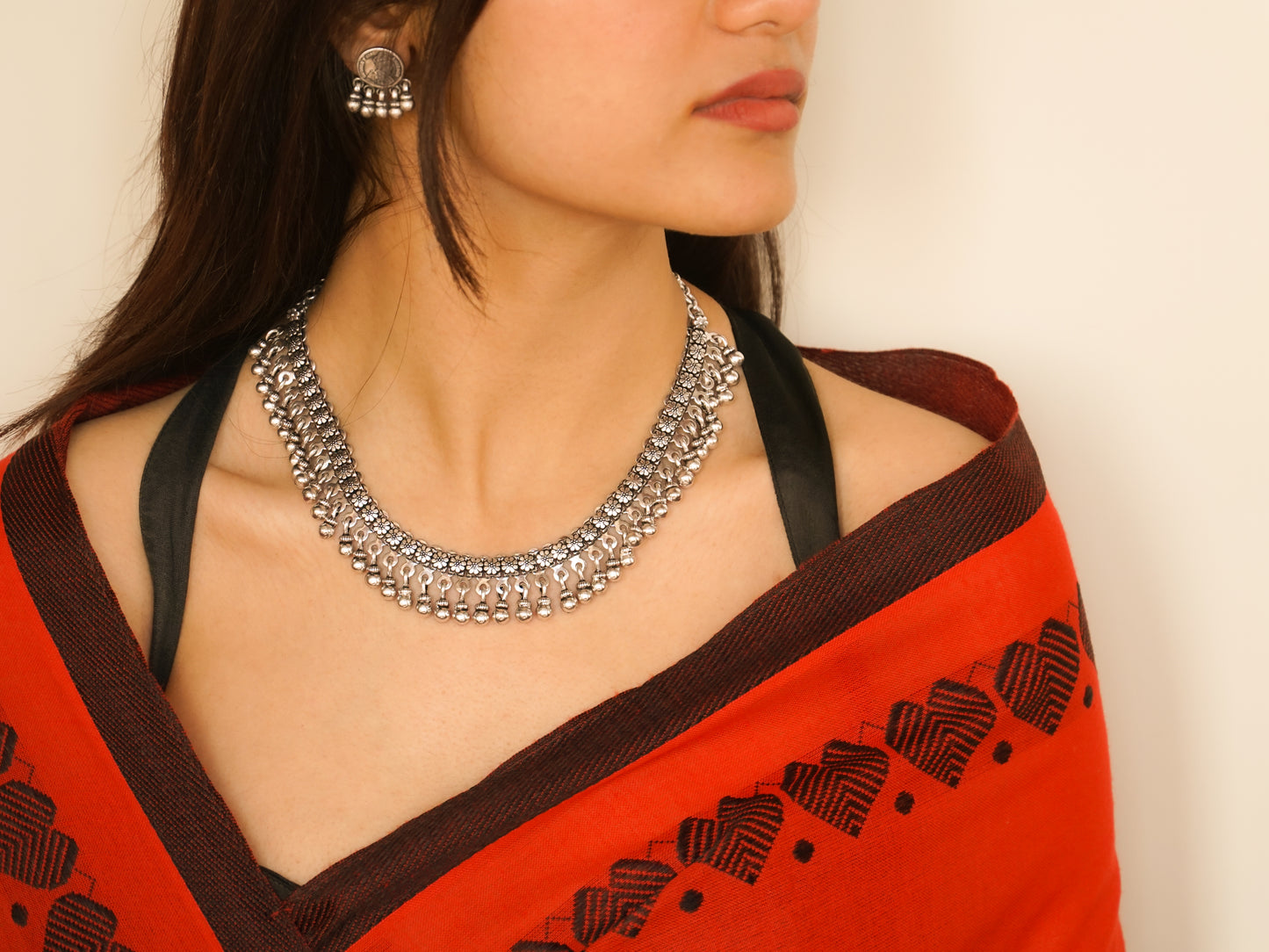 Floral Ghungaru Necklace