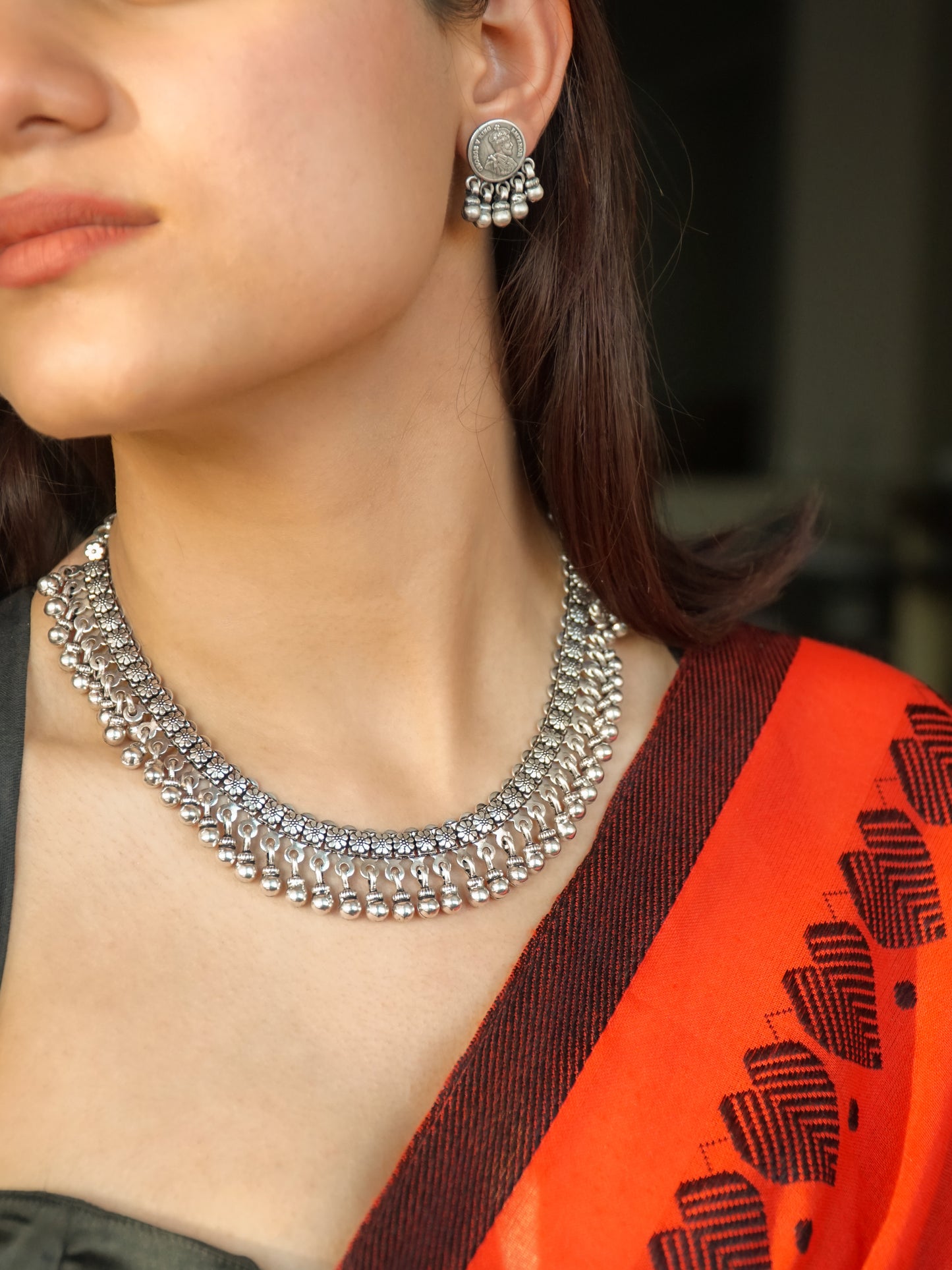 Floral Ghungaru Necklace