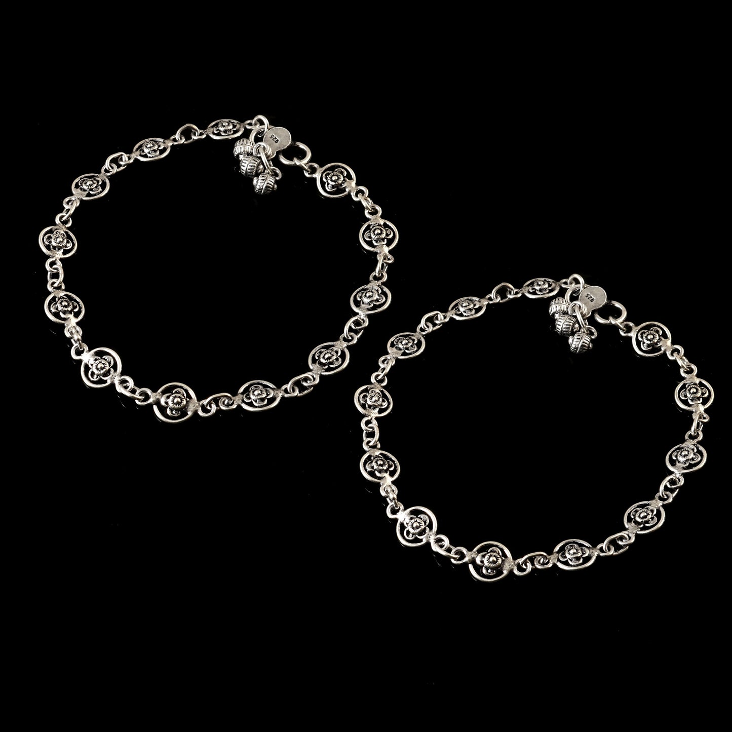 Geometric Floral Anklet