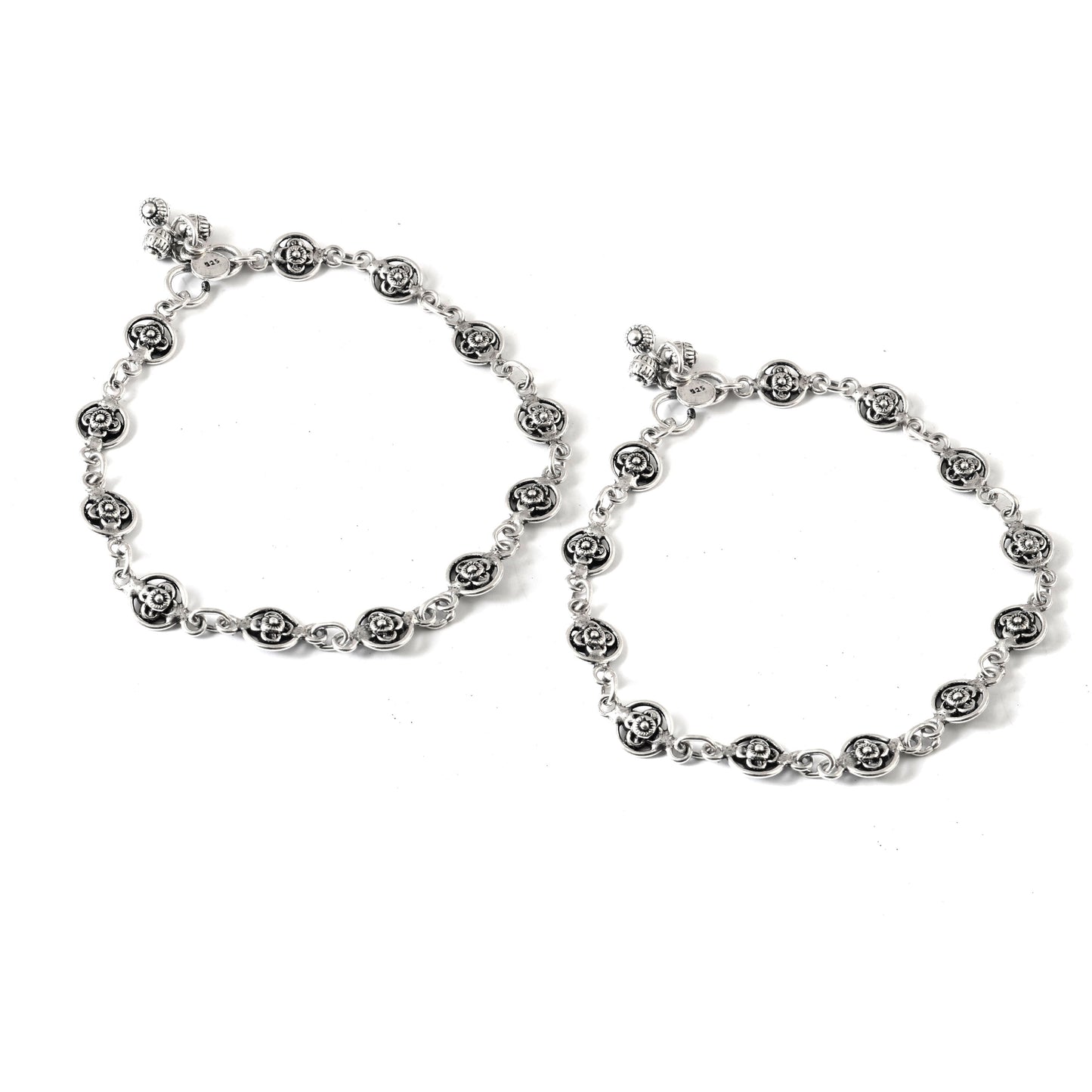 Geometric Floral Anklet