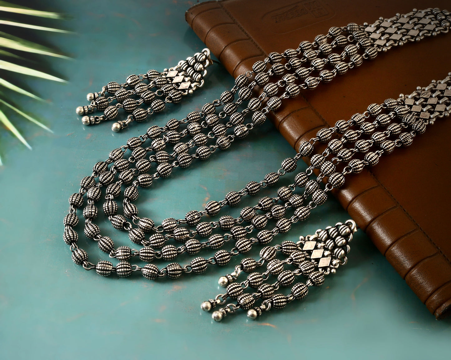 Granulated Ball Four Layer Necklace