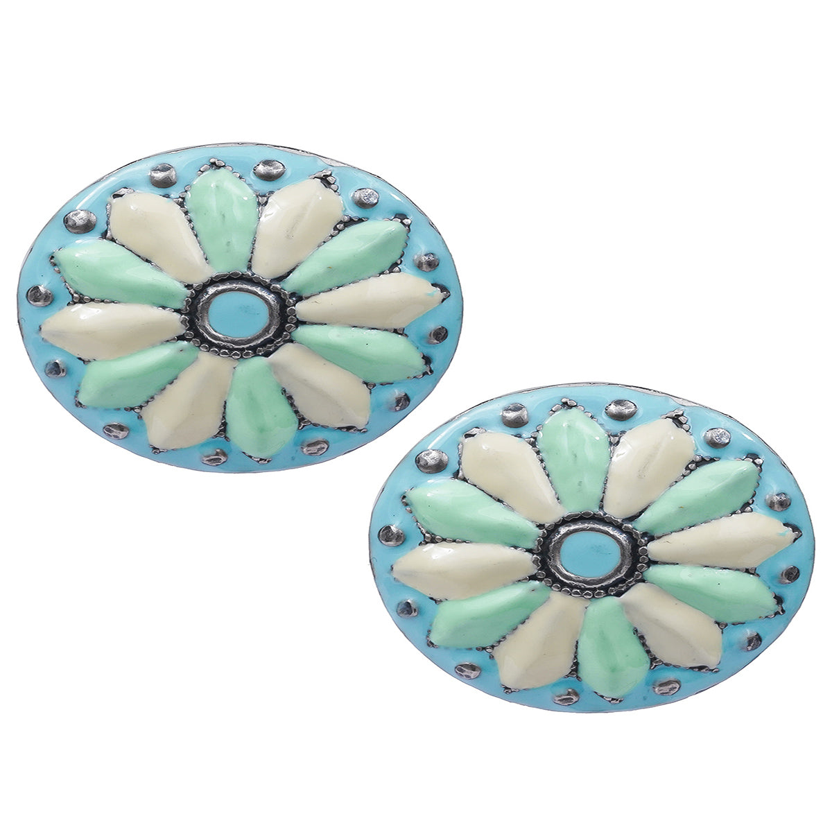 Pastel Colour Handcrafted Enamel Earring - UMANG