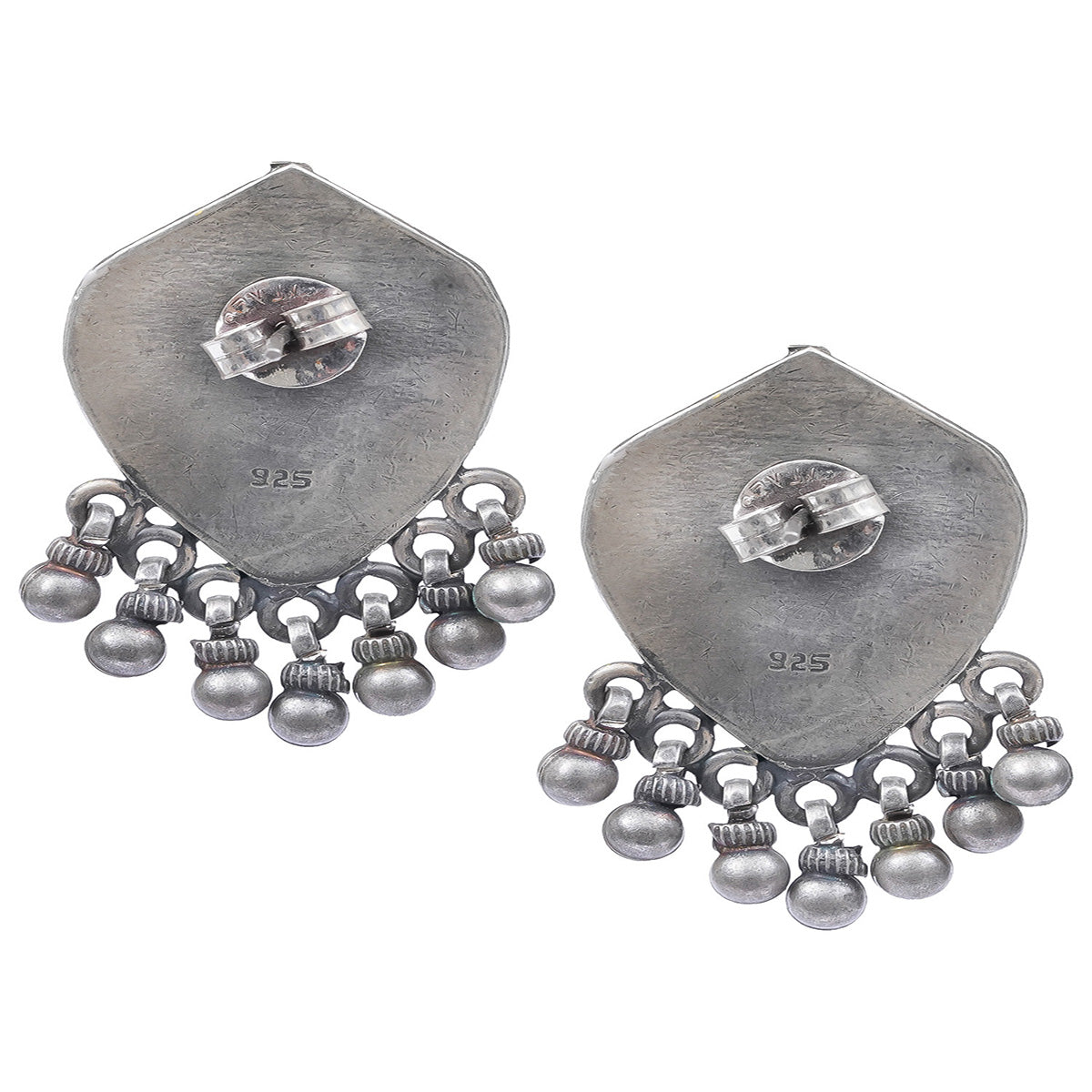 Flower Handcrafted Enamel Earring With Ghunghroo Hangings - UMANG