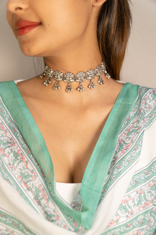Peacock Ghungroo Choker - DORA