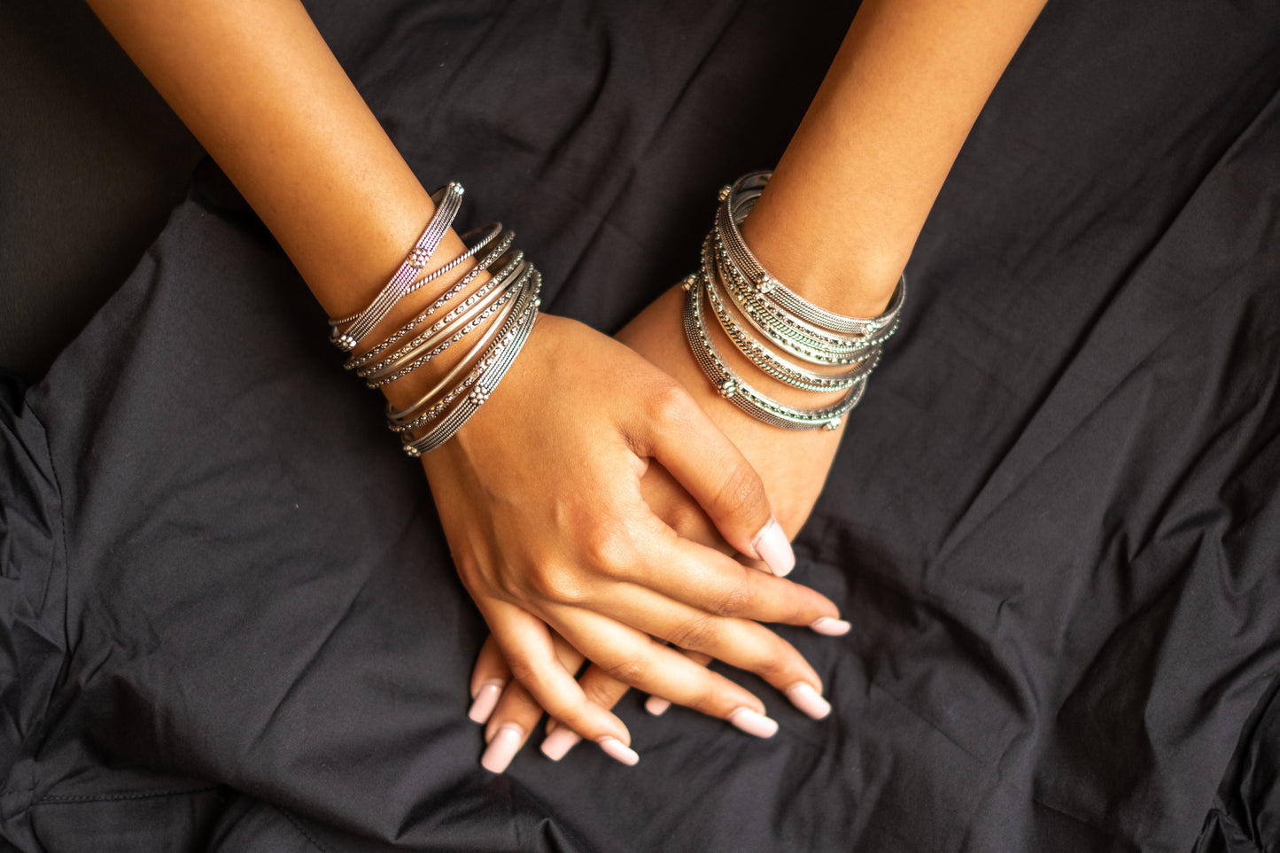 Flower Twisted Wire Bangle - ADA