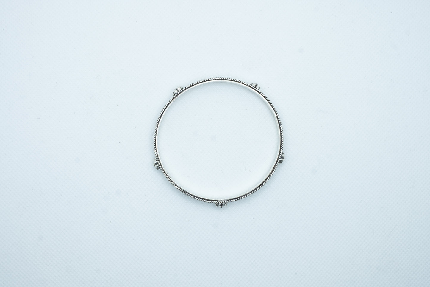 Flower Twisted Wire Bangle - ADA