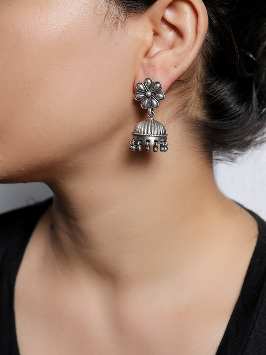 Flower and Ghunghroo Earrings - ADA