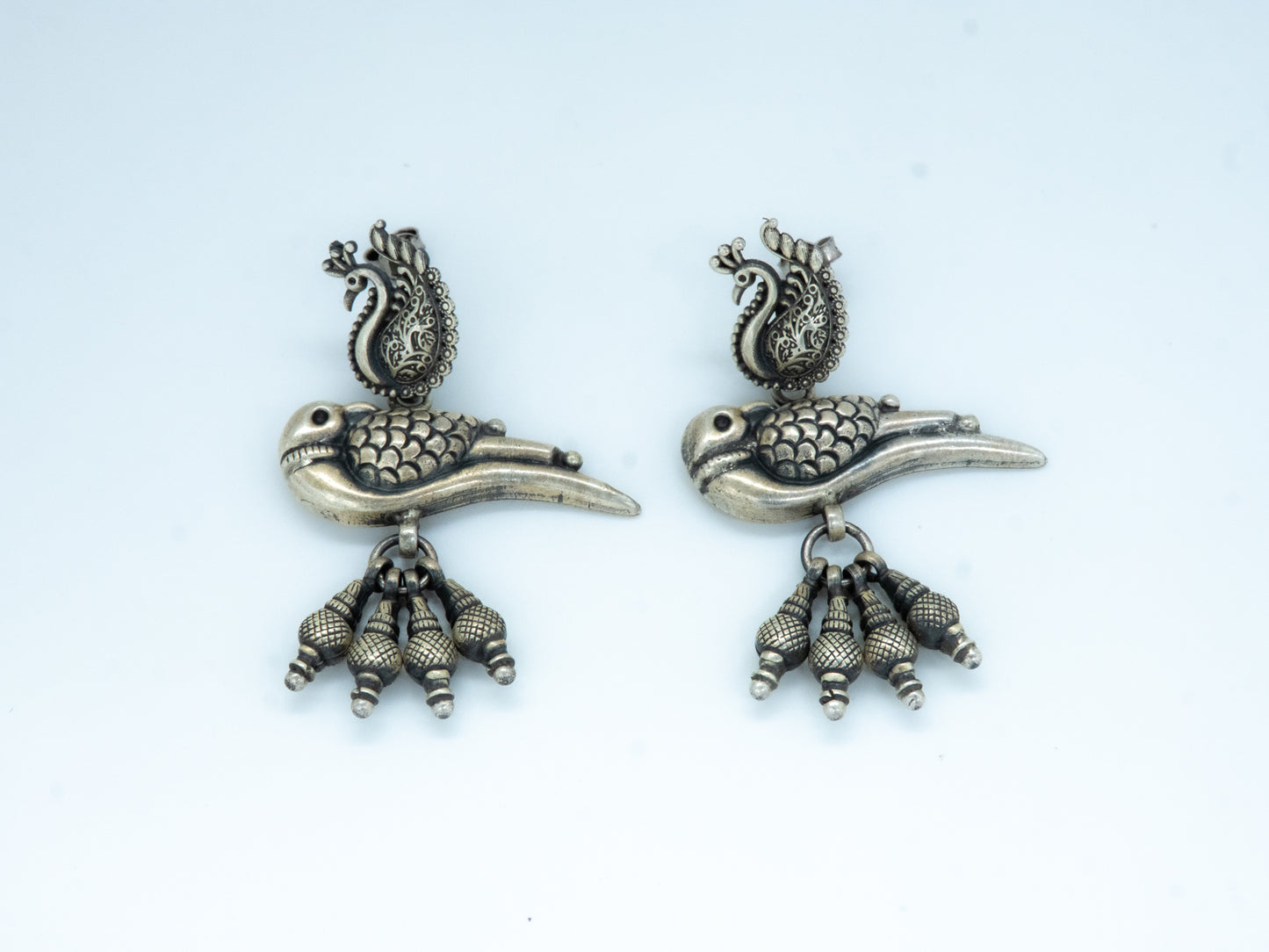 Parrot Peacock Ghungroo Earring - ADA