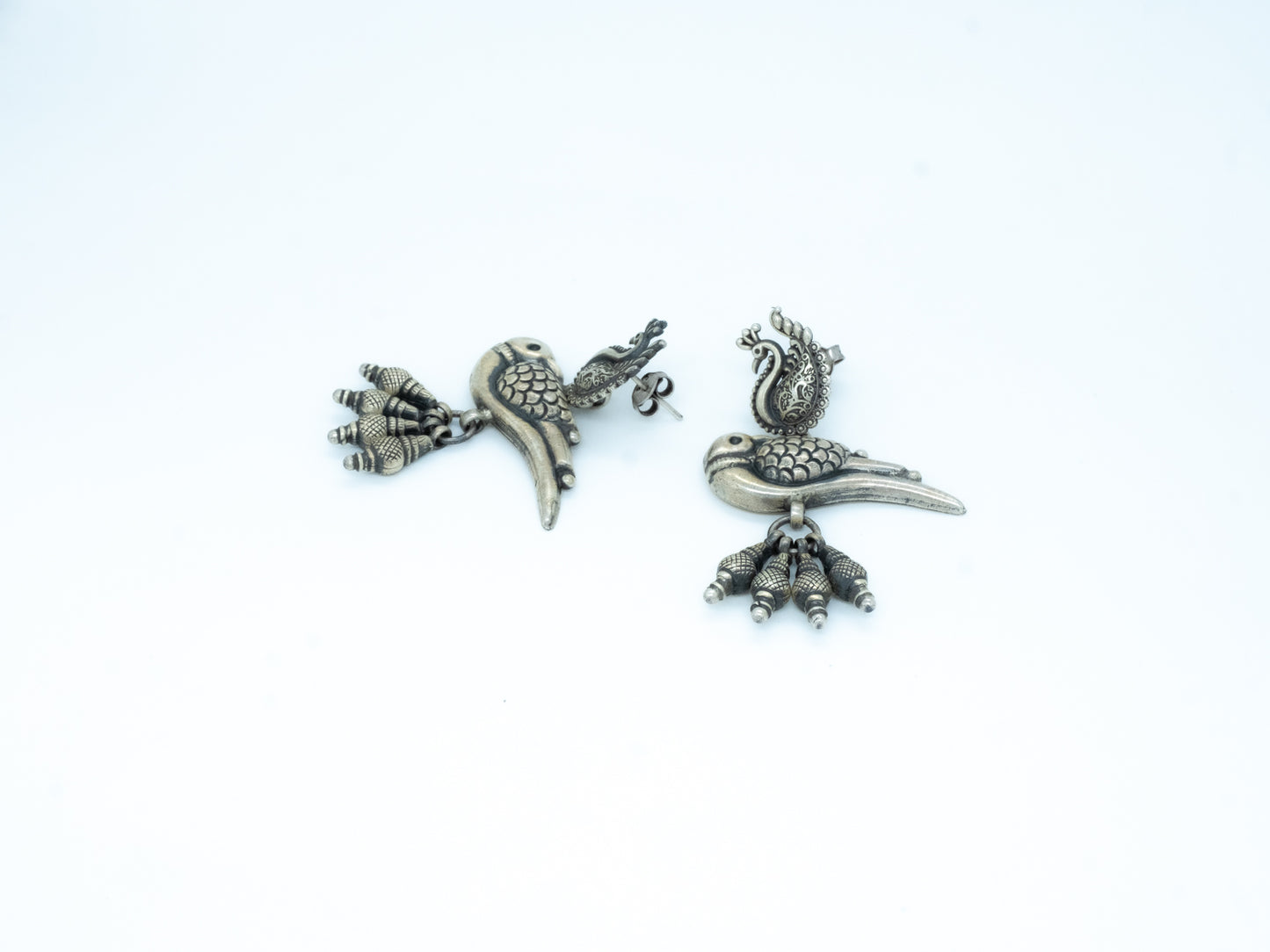 Parrot Peacock Ghungroo Earring - ADA