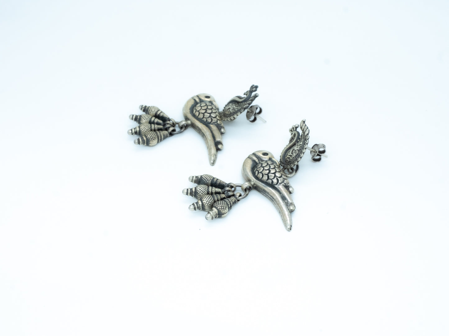 Parrot Peacock Ghungroo Earring - ADA