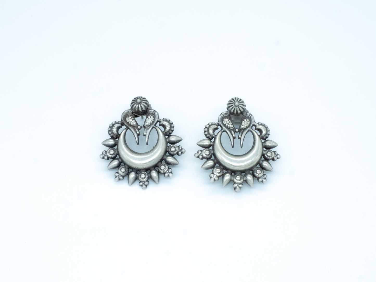 Parrot Chandbali Silver Earring - ADA