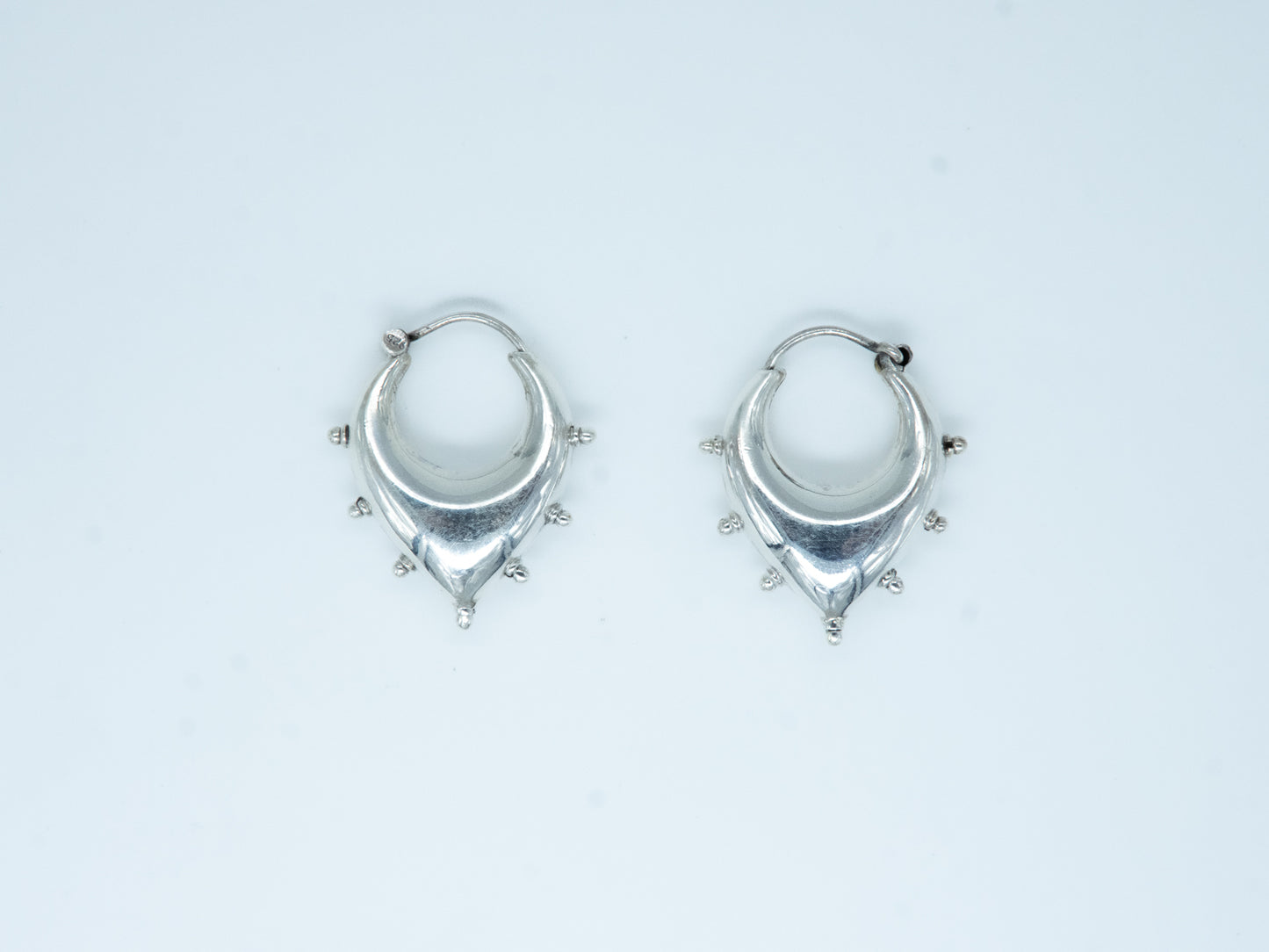 Plain Granulated Hoop Earring - SAADGHEE