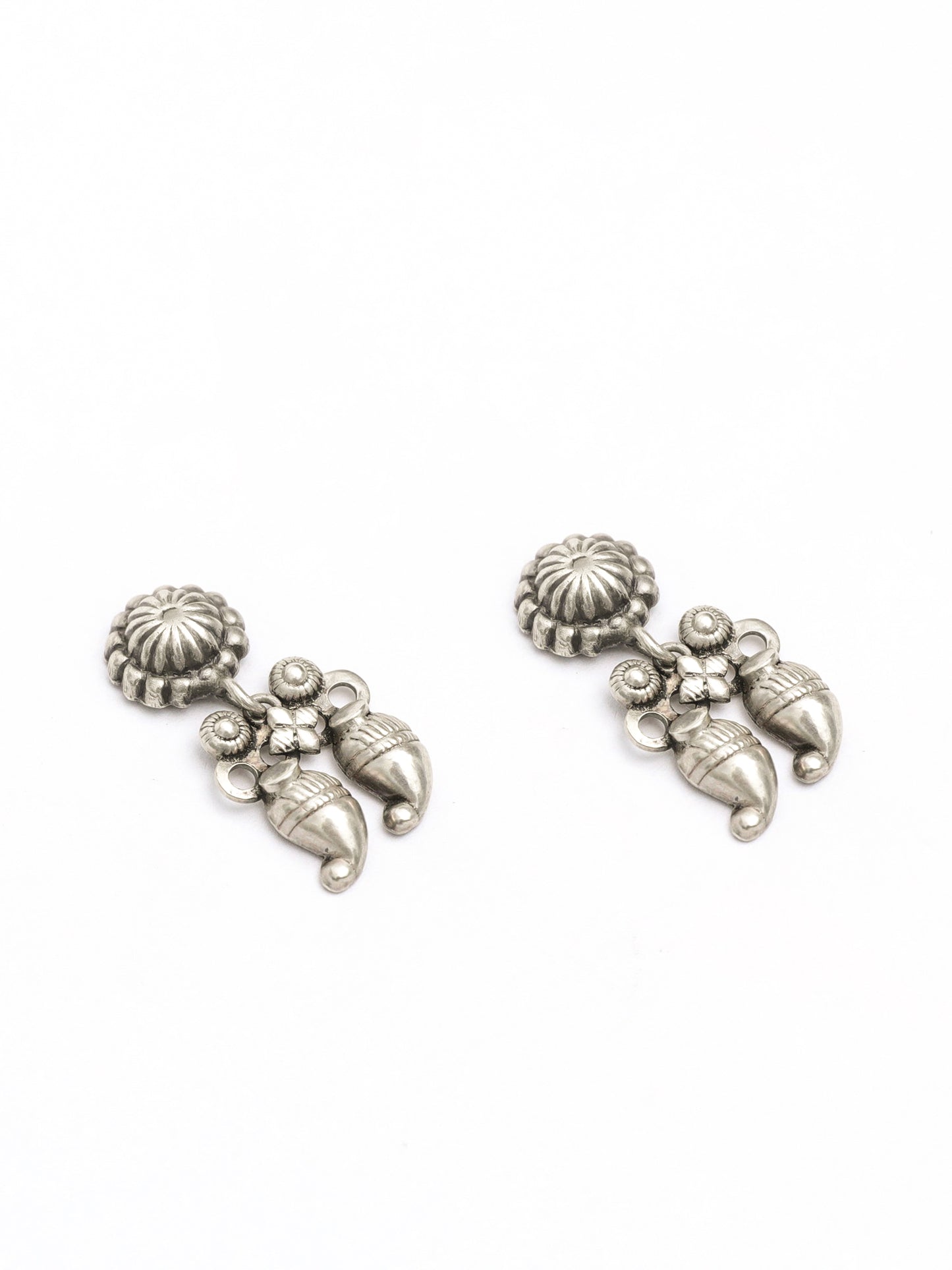 Mango and Flower Motif Earrings - ADA