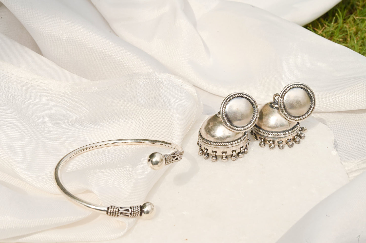 Plain Ghungroo Jhumkis - SAADHGEE