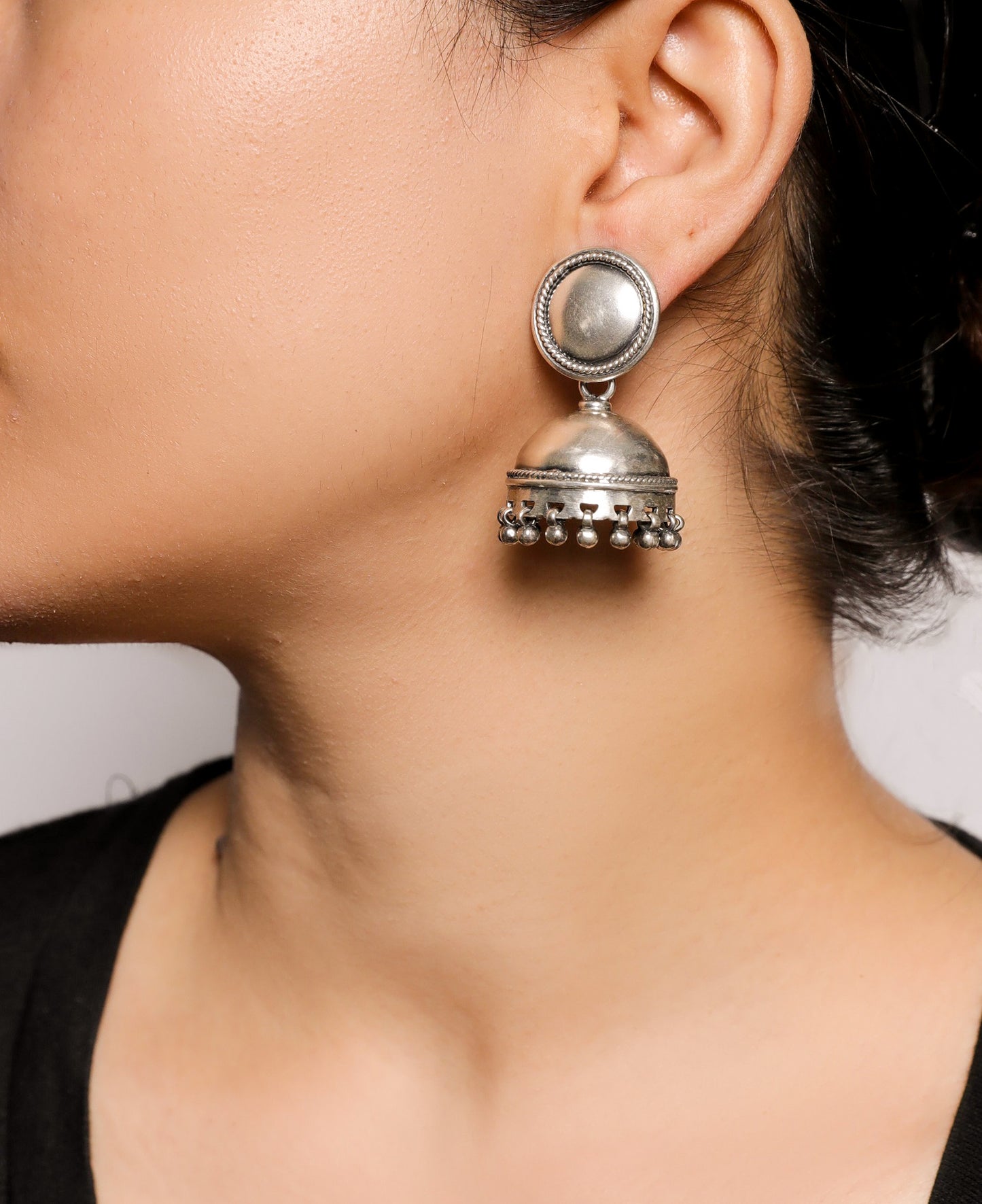 Plain Ghungroo Jhumkis - SAADHGEE
