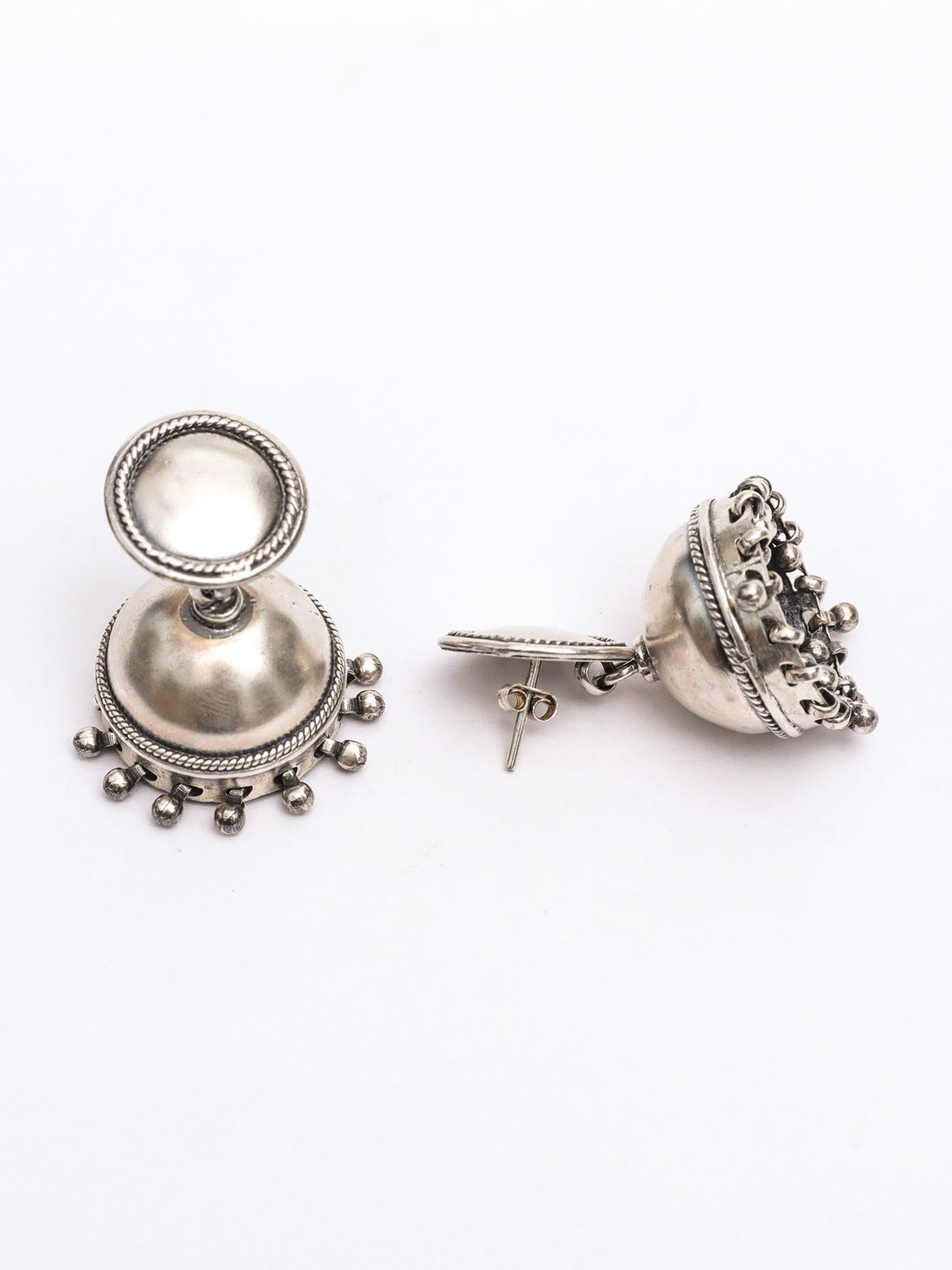 Plain Ghungroo Jhumkis - SAADHGEE