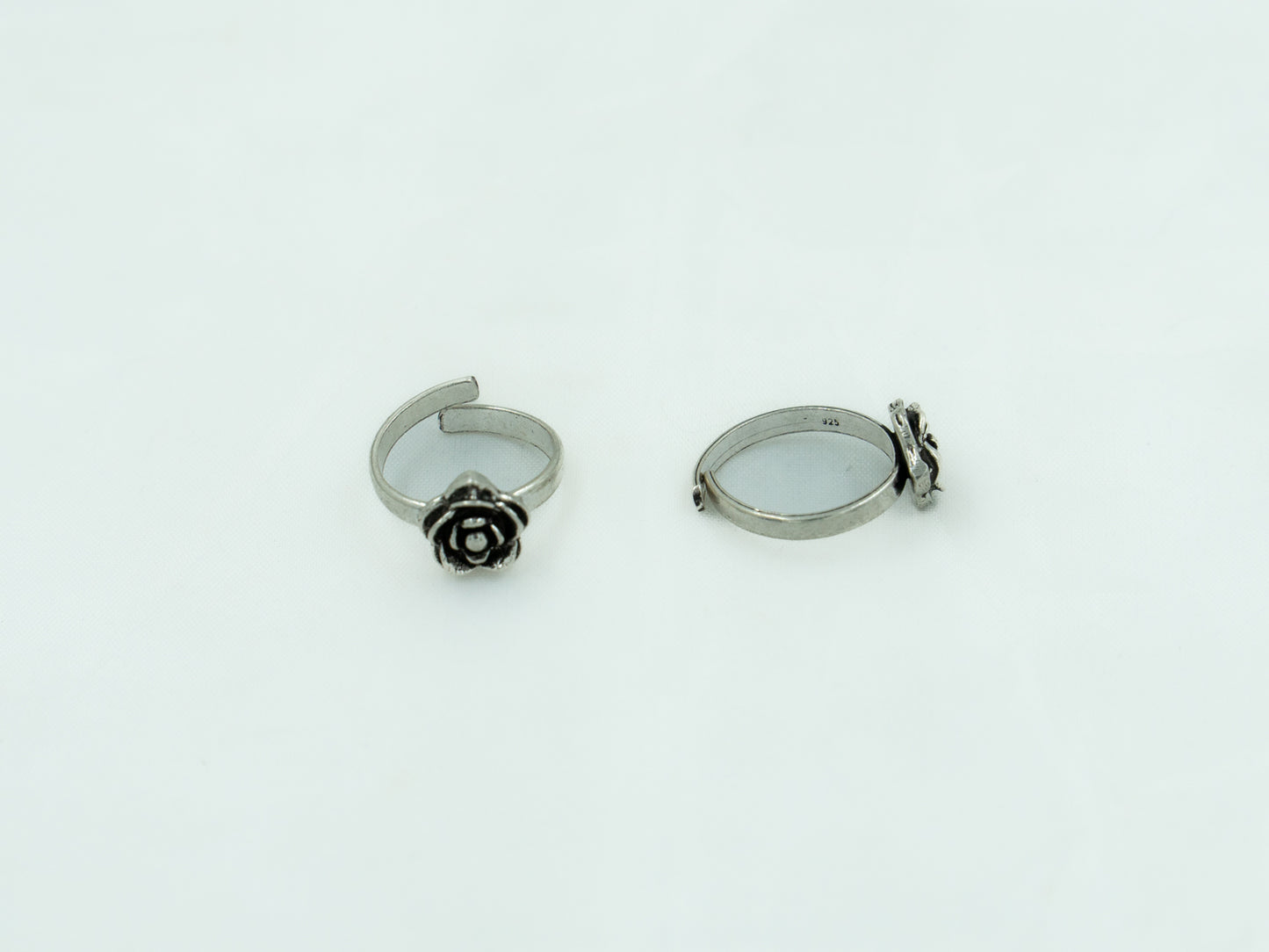 Rose Flower Toe Ring Pair - SAADHGEE