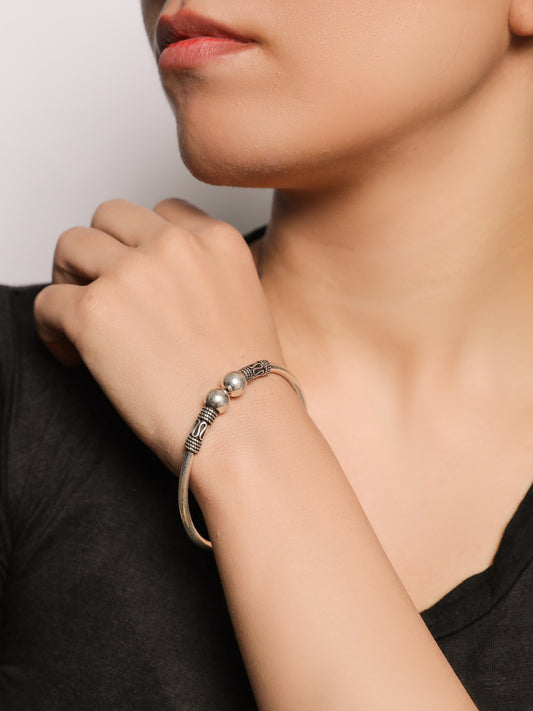 Open Ball Bangle - SAADHGEE
