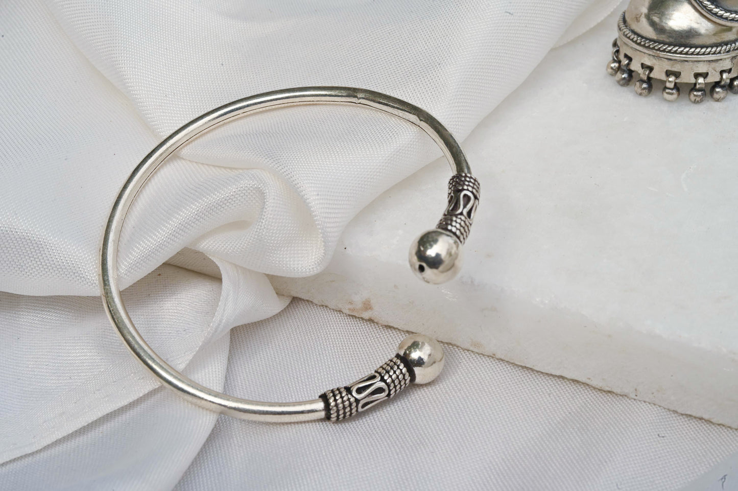 Open Ball Bangle - SAADHGEE