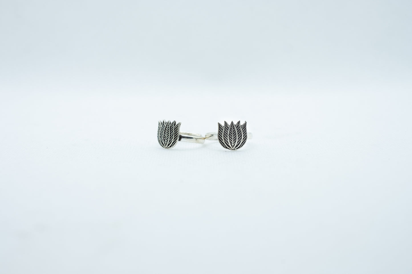 Lotus Toe Ring Pair - 2 Toe Rings - ADA