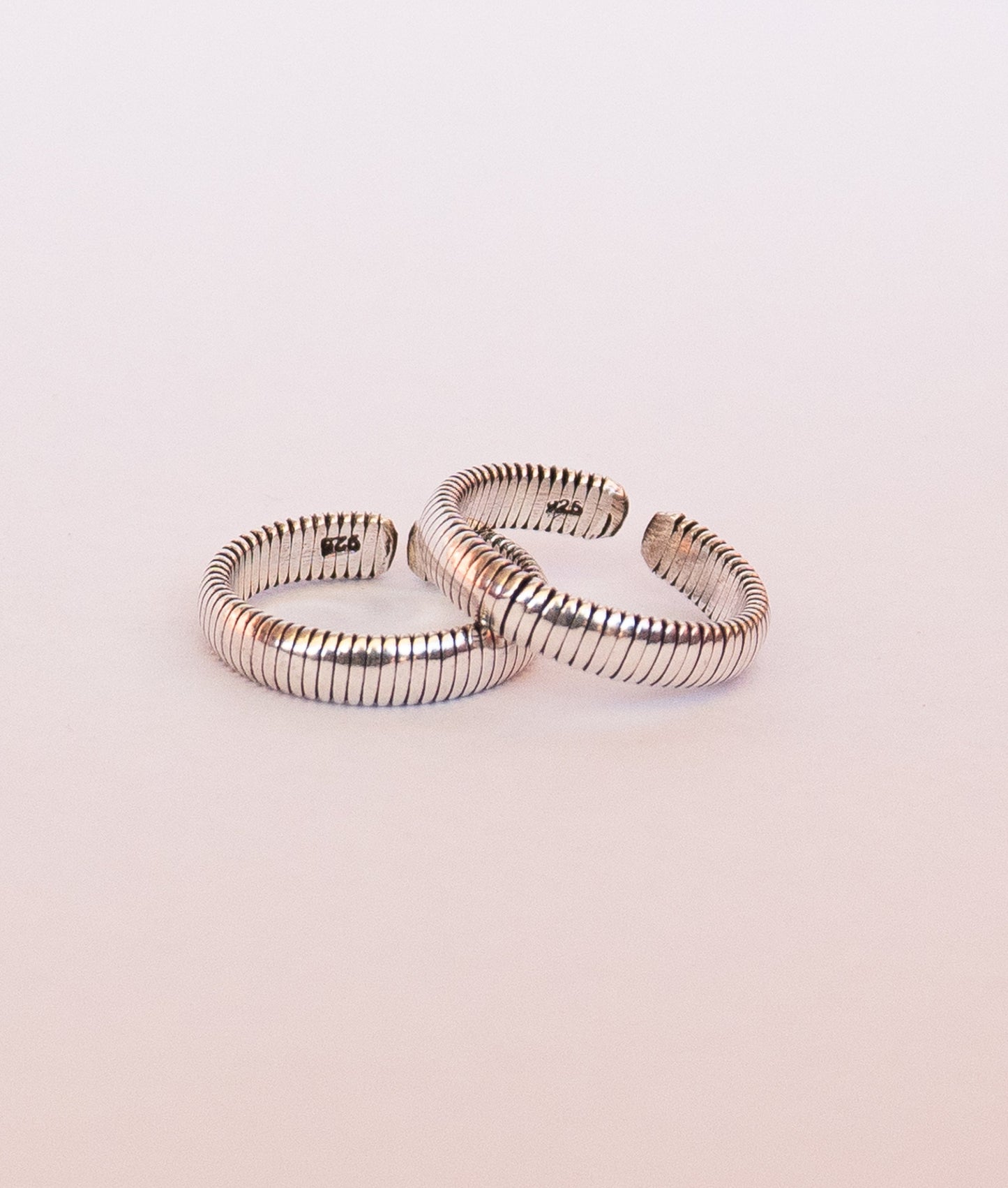 Textured Toe Ring - 2 Toe Rings - SAADHGEE