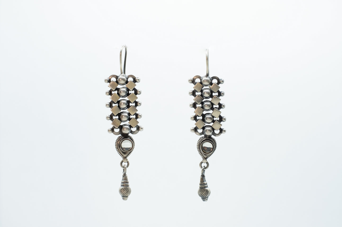 Three Line Interconnected Drop Earrings - ADA