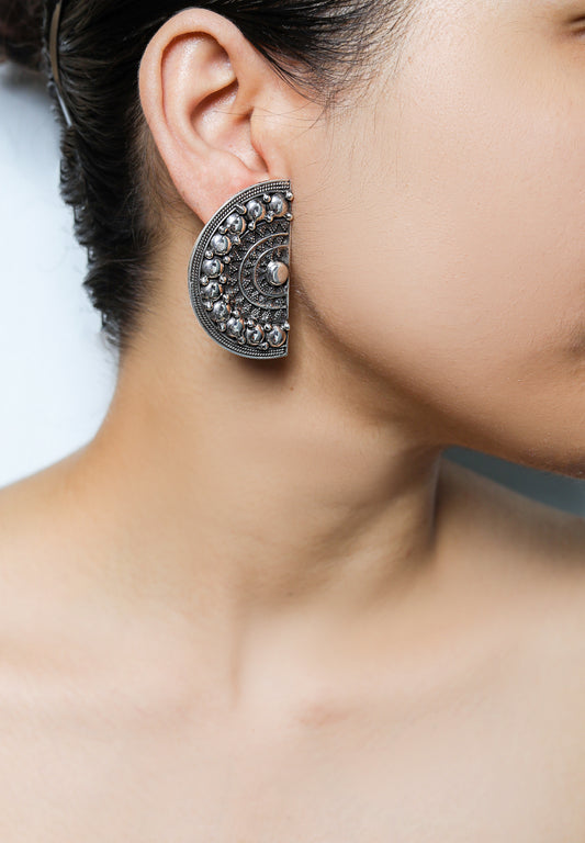 Semi Circle Earrings - SAADHGEE
