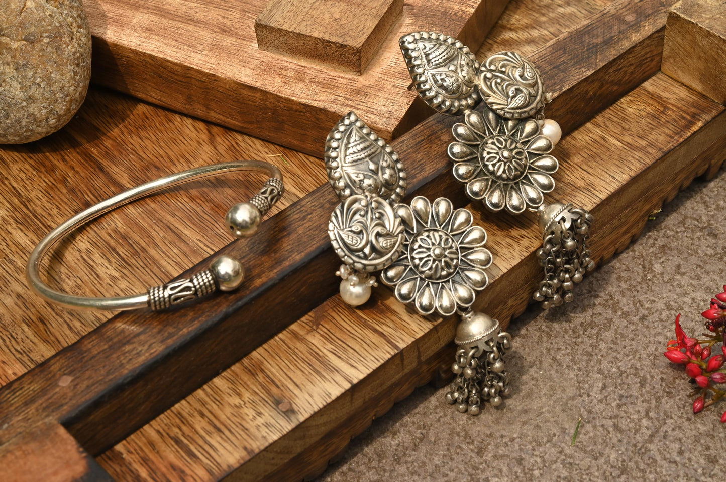 Open Ball Bangle - SAADHGEE