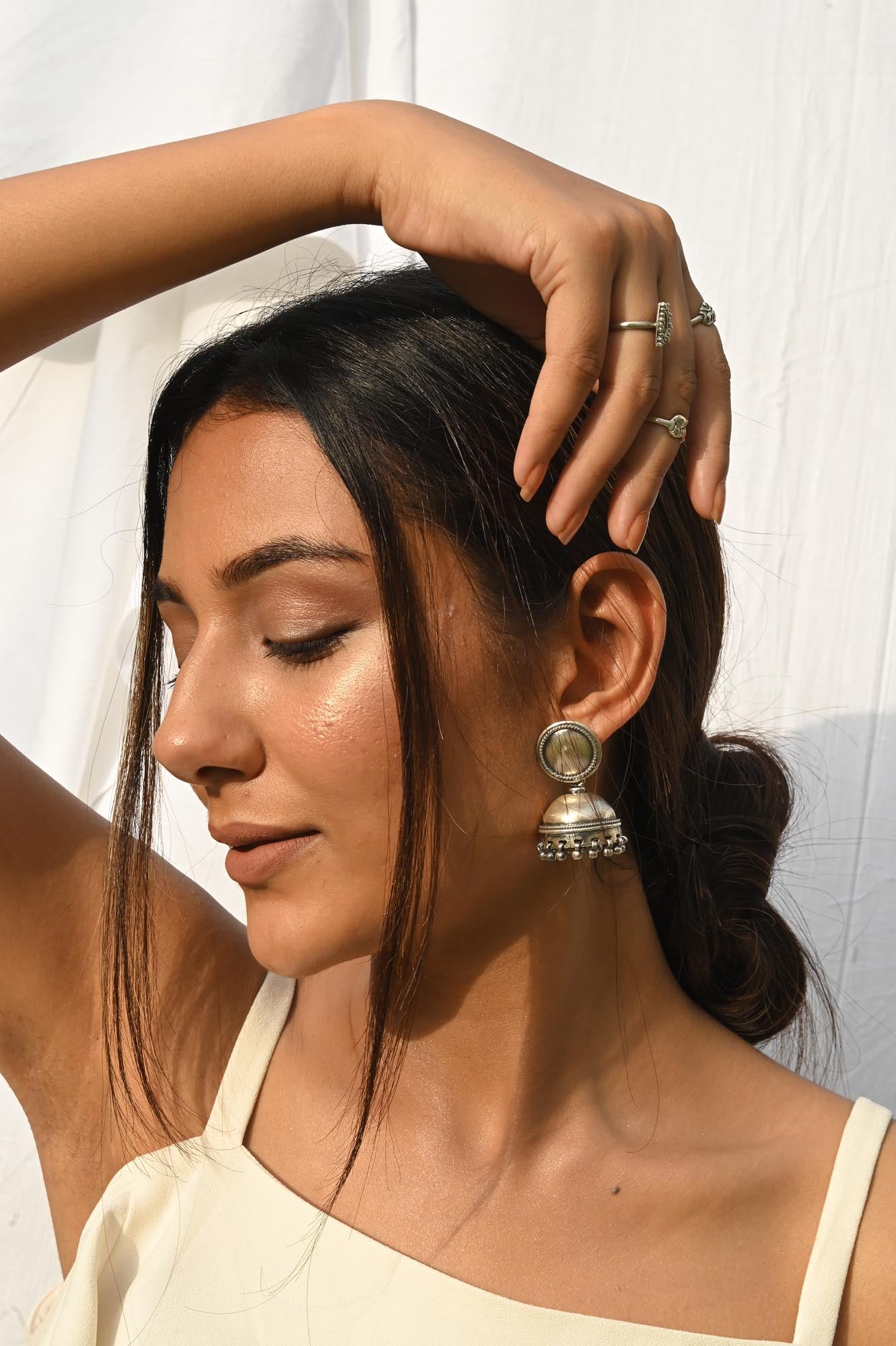 Plain Ghungroo Jhumkis - SAADHGEE