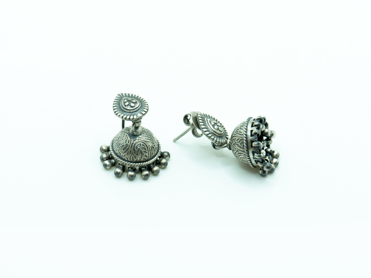 Flower Embossed Jhumki - ADA