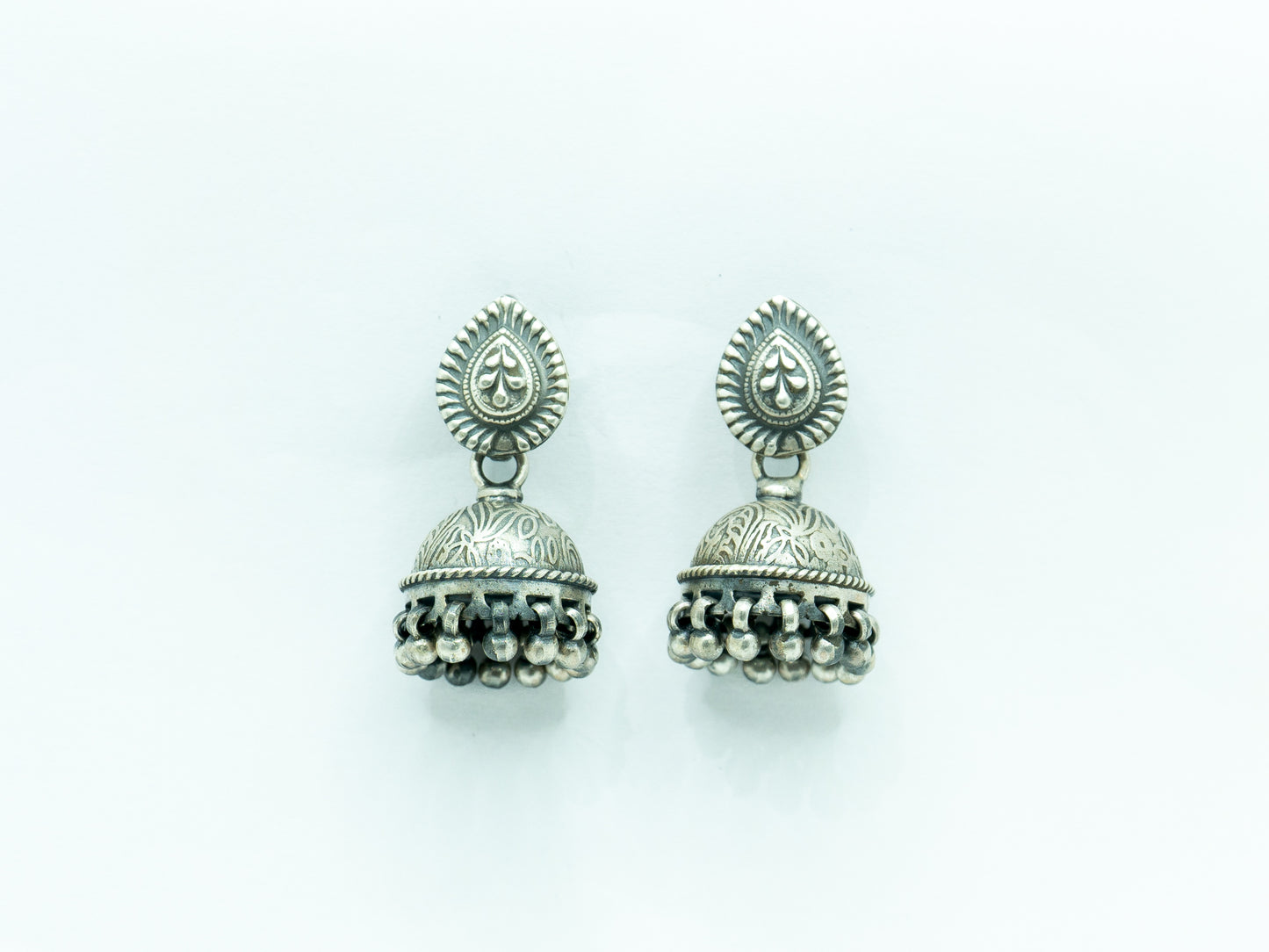 Flower Embossed Jhumki - ADA
