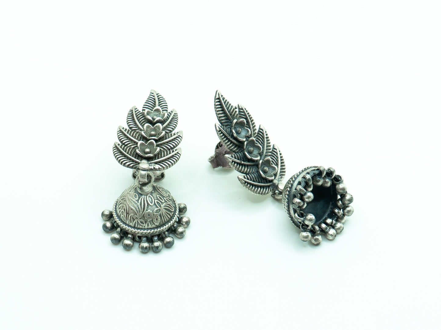 Leaf Flower Jhumkis - ADA
