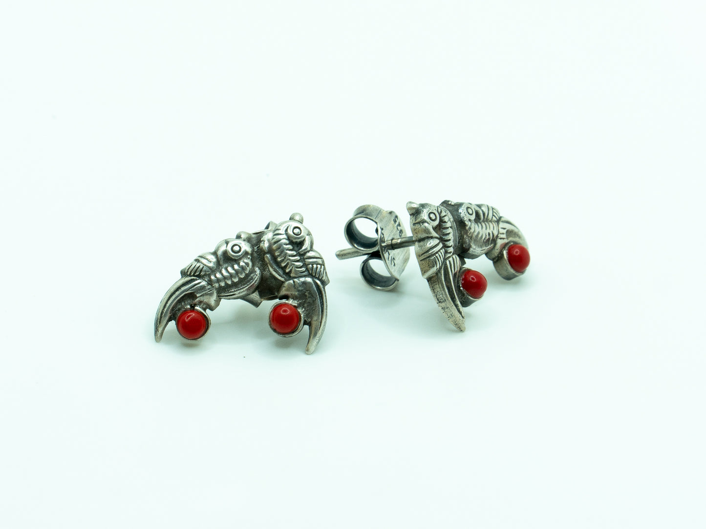Coral Parrot Earrings - SAADHGEE