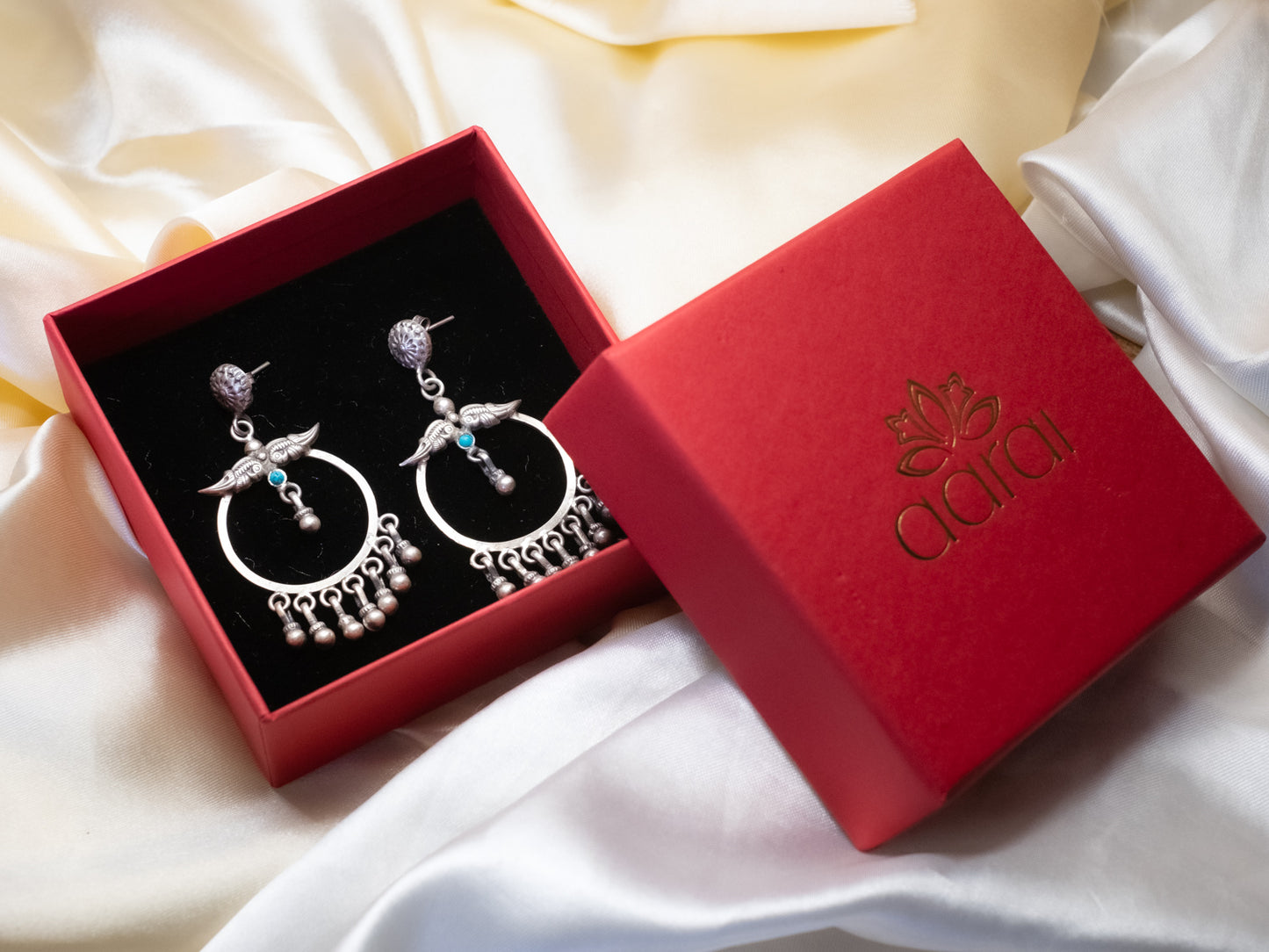 Parrot Chandbali Earrings - SAADGHEE