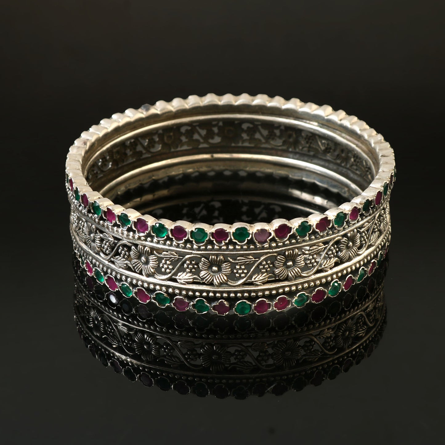 Green Red Floral Kada