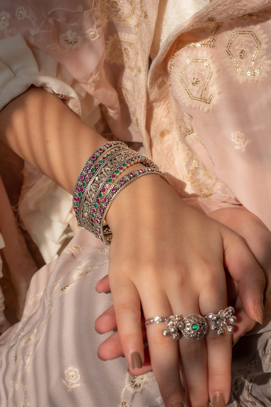 Green Red Floral Kada