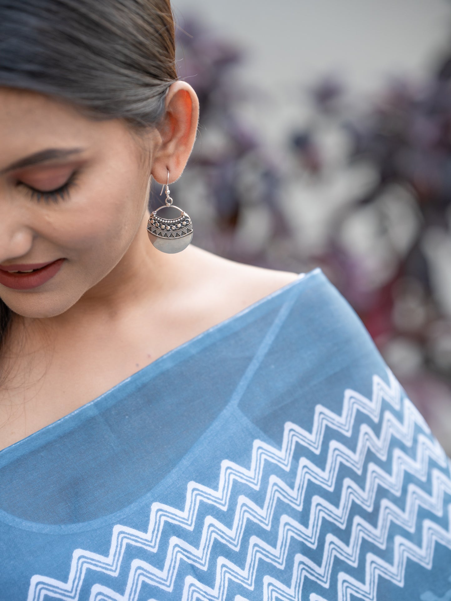 Circular Granulated Earrings - SAADHGEE