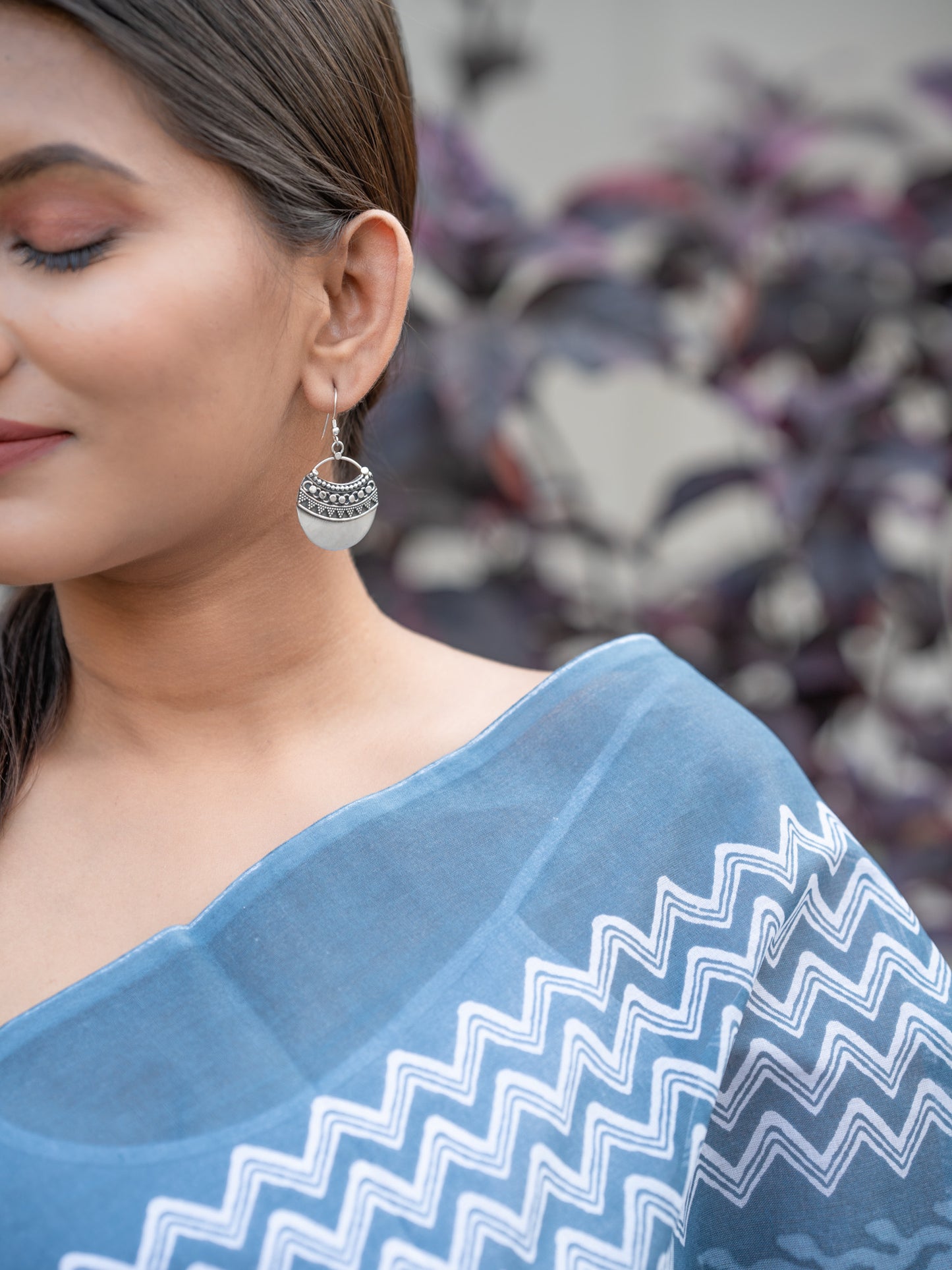 Circular Granulated Earrings - SAADHGEE