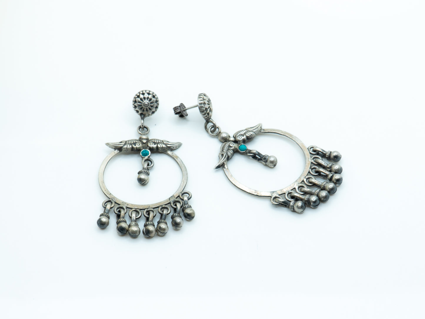 Parrot Chandbali Earrings - SAADGHEE