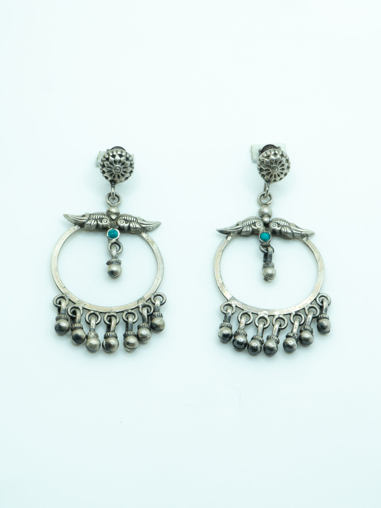 Parrot Chandbali Earrings - SAADGHEE